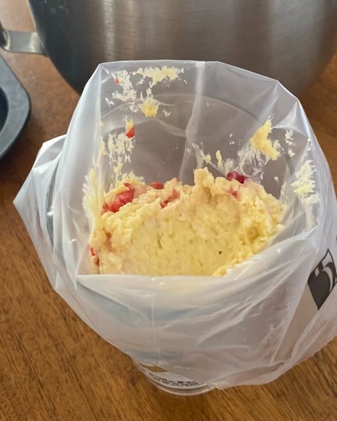 Batter in the piping bag