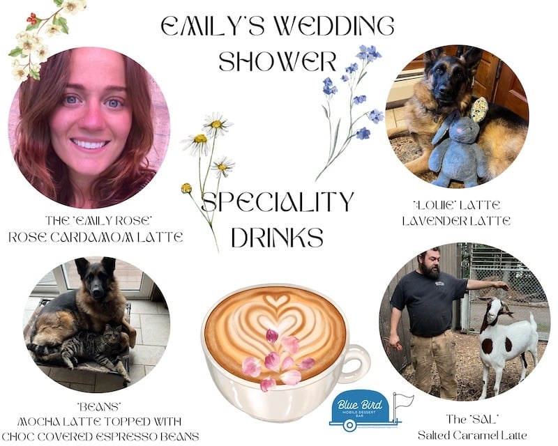 Pet-themed signature drink menu